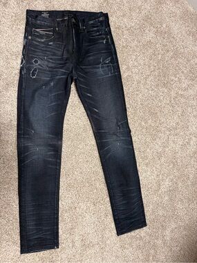 Cult of Individuality Dark Blue Skinny Jeans 30x33